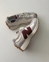 Wmns New Balance 327 Moonbeam Classic Burgundy For Her