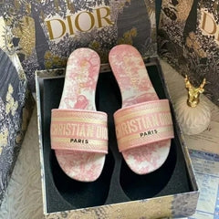 Christian Dior Pink Tiger Dway Slide With OG Box & Carry Bag (Pink Tiger)