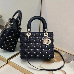 Dior Lady My ABC Cannage Butterfly Premium Quality With OG Box & Dus Bag (Black - 711)