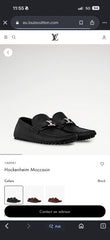 Lv Louis Vutition Hockenheim Moccasin Black Made in Italy Premium