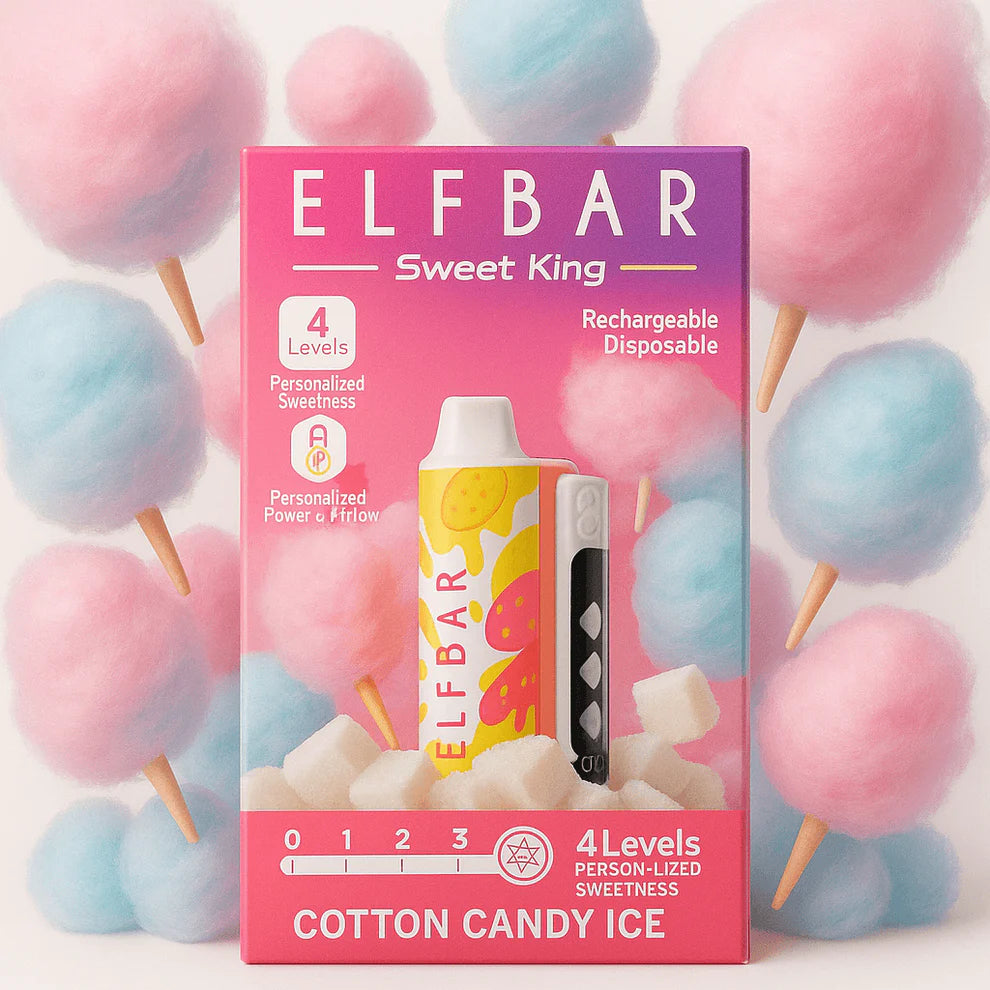 Elfbar sweet king new arrivals 30k puffs Cotton Candy Ice