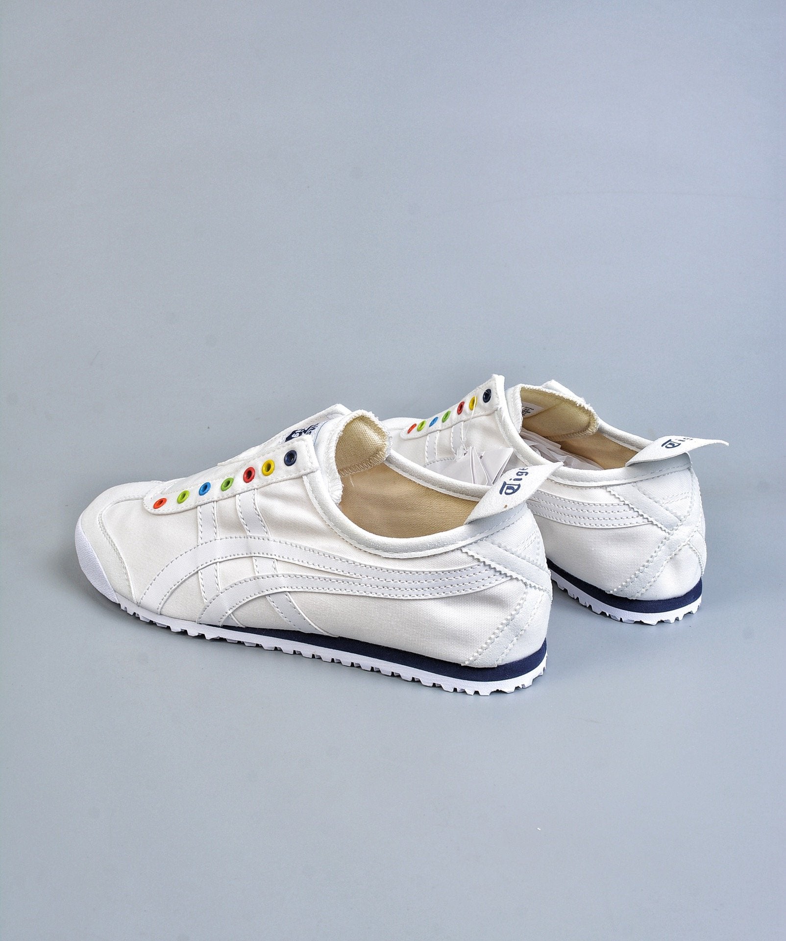 Onitsuka Tiger slip onn rainbow white blue