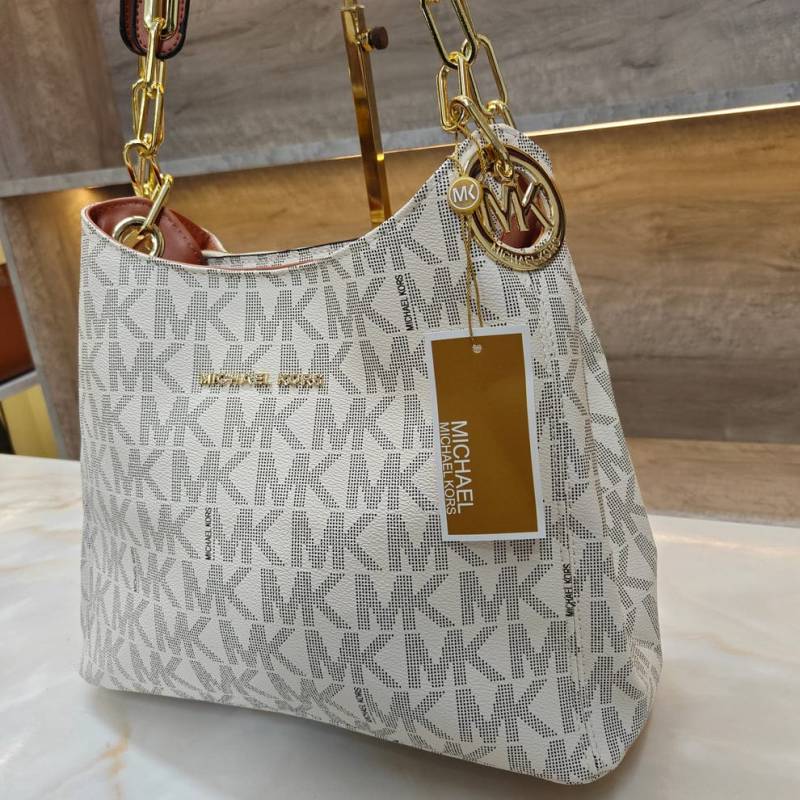 Michael Kors Fulton Shoulder Bag With Dust Bag Beige Brown 8500