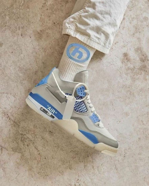 Air jordan 4 off white military blue