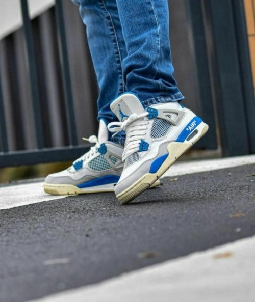 Air jordan 4 off white military blue