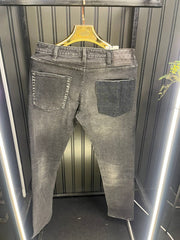 channel imported charcoal black jeans