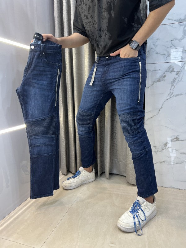 Amiri Denim Blue Imported Hyperflex Rider Denim