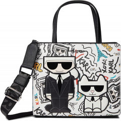 Karl Lagerfeld Paris Maybelle Satchel White With Dust Bag