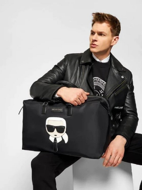 Karl Lagerfield Unisex Duffle Bag With Long Shoulder Strap & Dust Bag