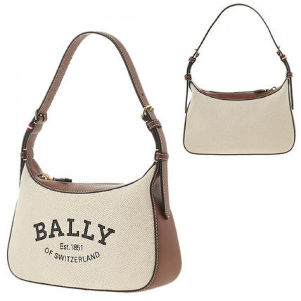 Bally Coralye Canvas Shoulder Bag With OG Box & Dust Bag