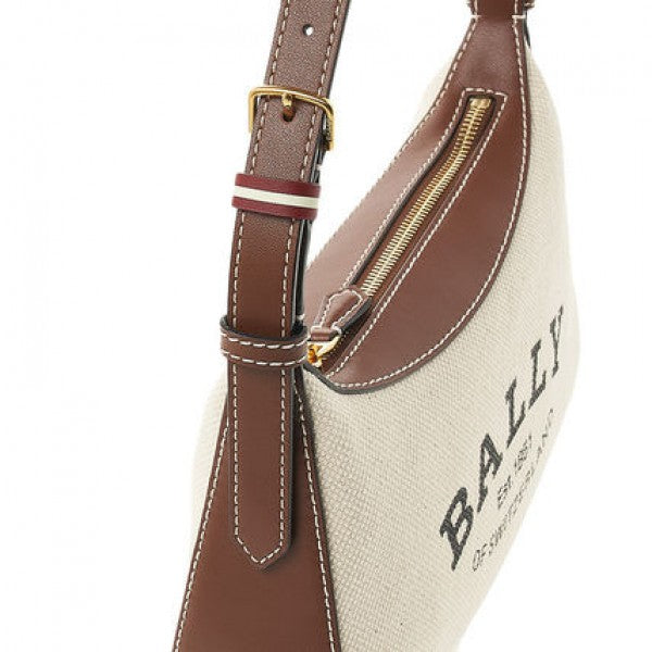 Bally Coralye Canvas Shoulder Bag With OG Box & Dust Bag