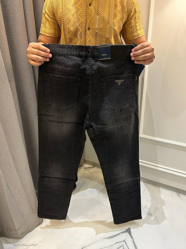 Prada Pocket Patch Black Denim Jeans