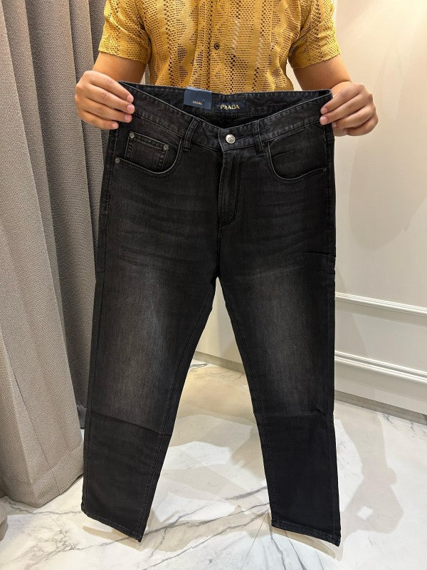 Prada Pocket Patch Black Denim Jeans