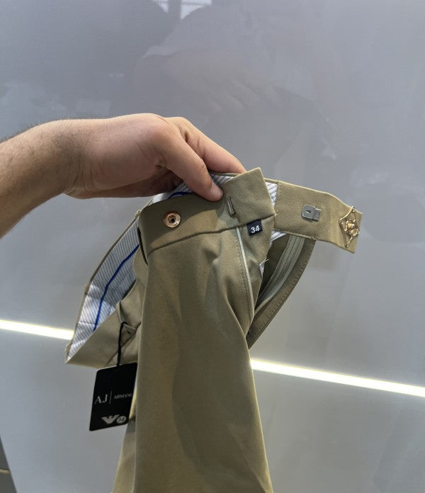 Armani Beige Buckle Look Imported Trouser