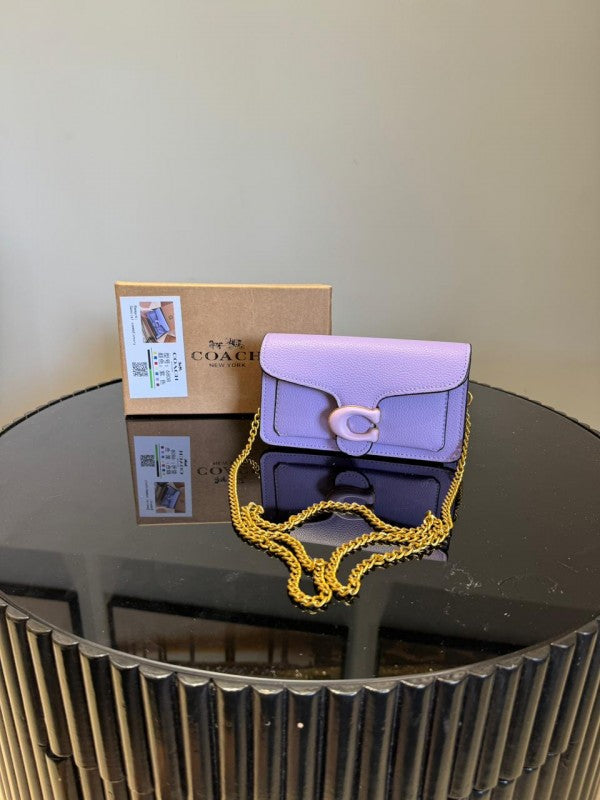 Coach Tabby Shoulder Bag 26 Mini Bag With OG Box & Dust Bag Bill (Purple)