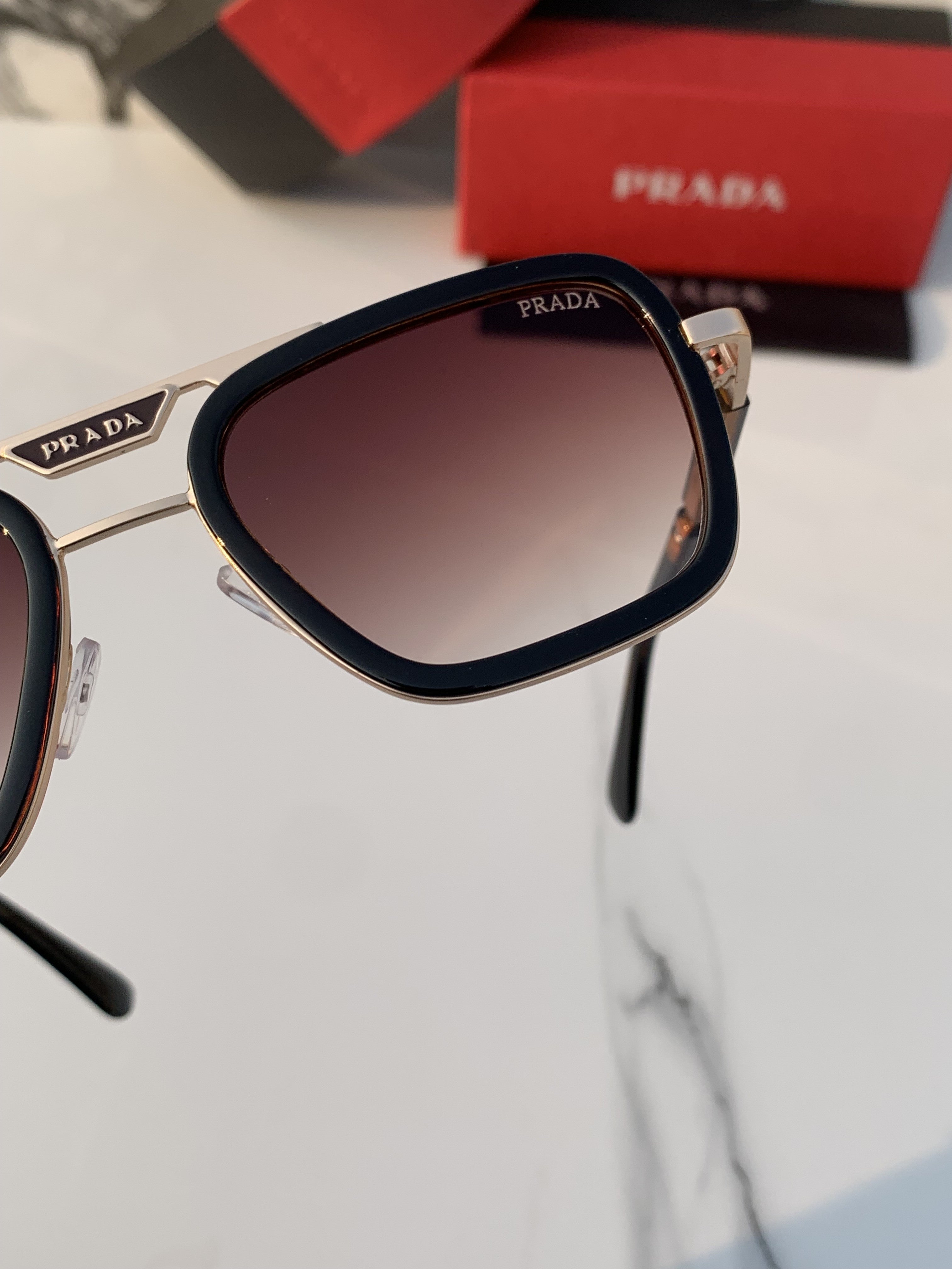 PRADA 68805 GOLD BROWN