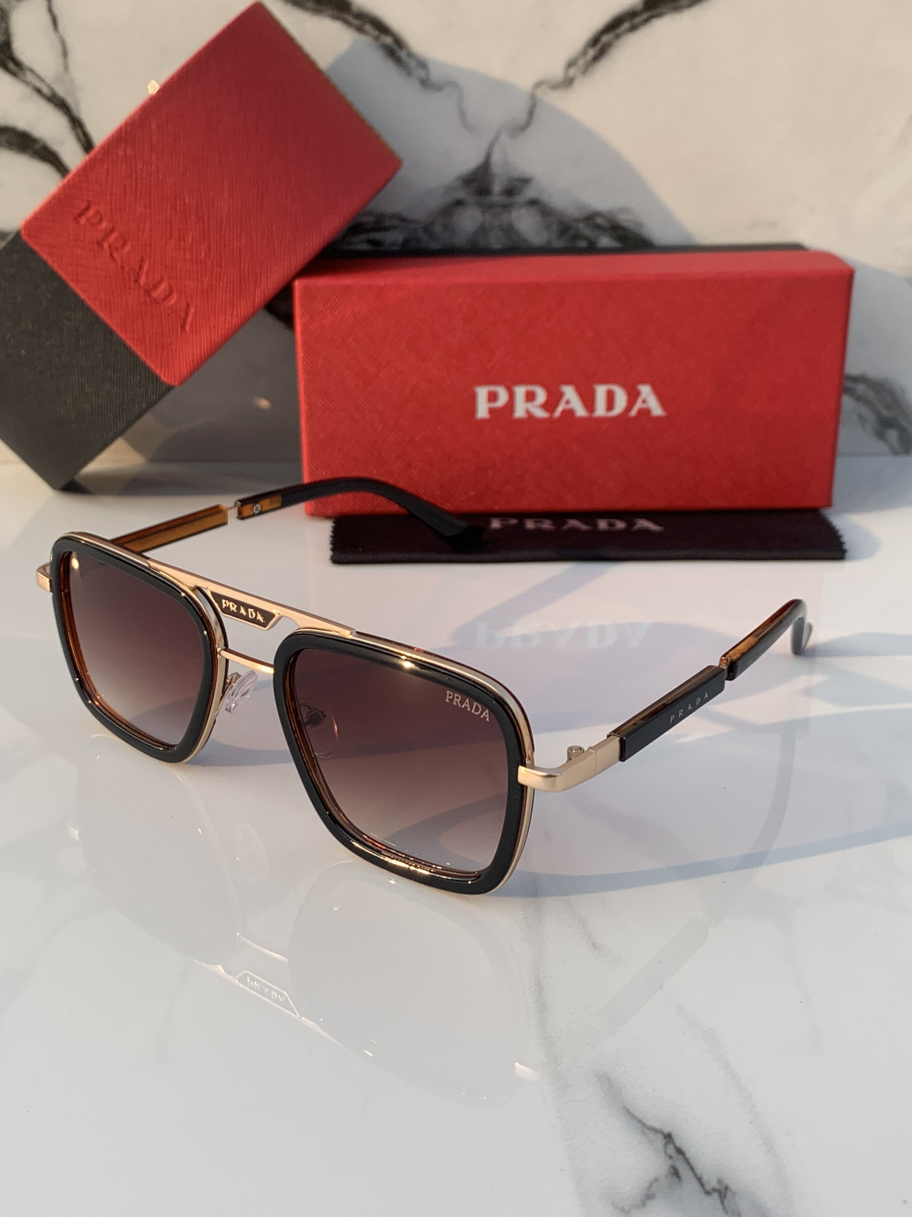 PRADA 68805 GOLD BROWN