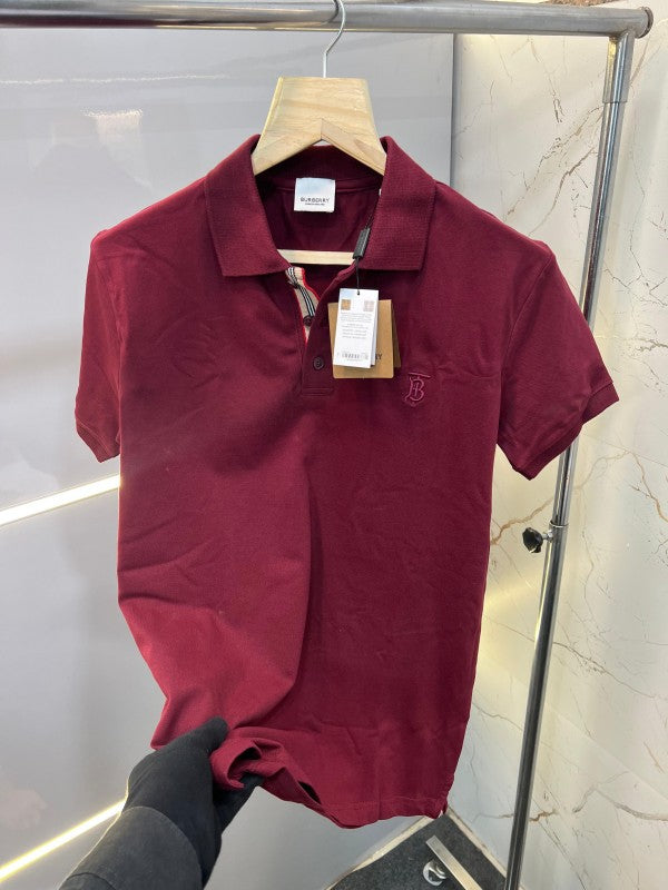 BURBERRY PREMIUM POLO T-SHIRT WITH BRAND BOX (531)