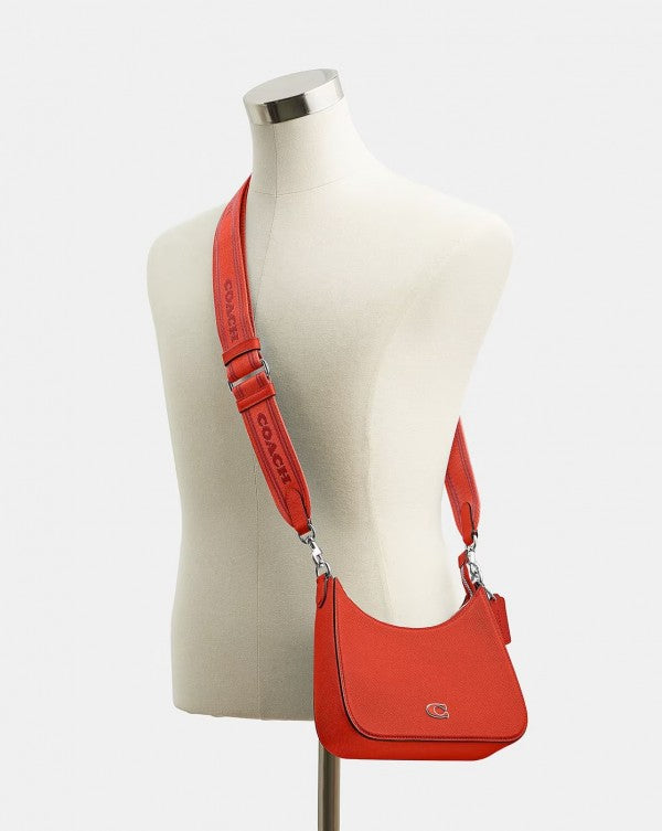 Coach Signature Crossbody Hobo Premium Quality Bag With OG Box & Dust Bag 3 Shoulder Strap (Orange-653)