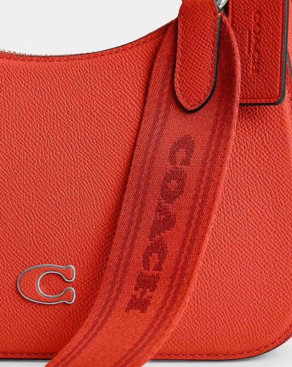 Coach Signature Crossbody Hobo Premium Quality Bag With OG Box & Dust Bag 3 Shoulder Strap (Orange-653)