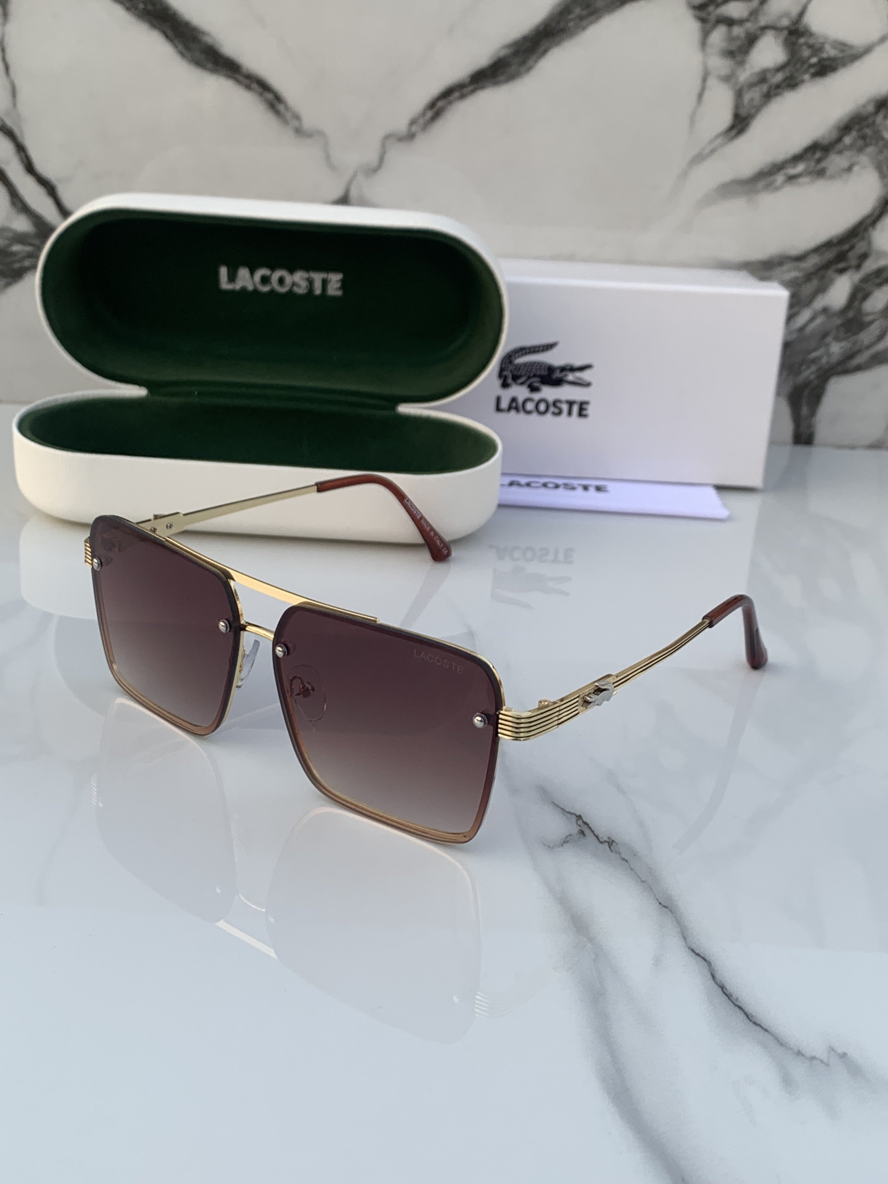 LACOSTE 9221 GOLD BROWN