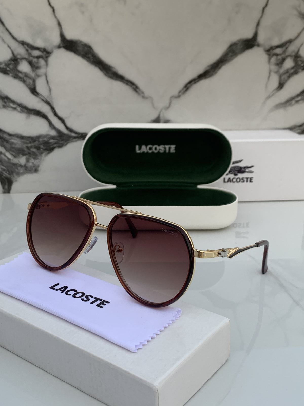 LACOSTE 9224 GOLD BROWN