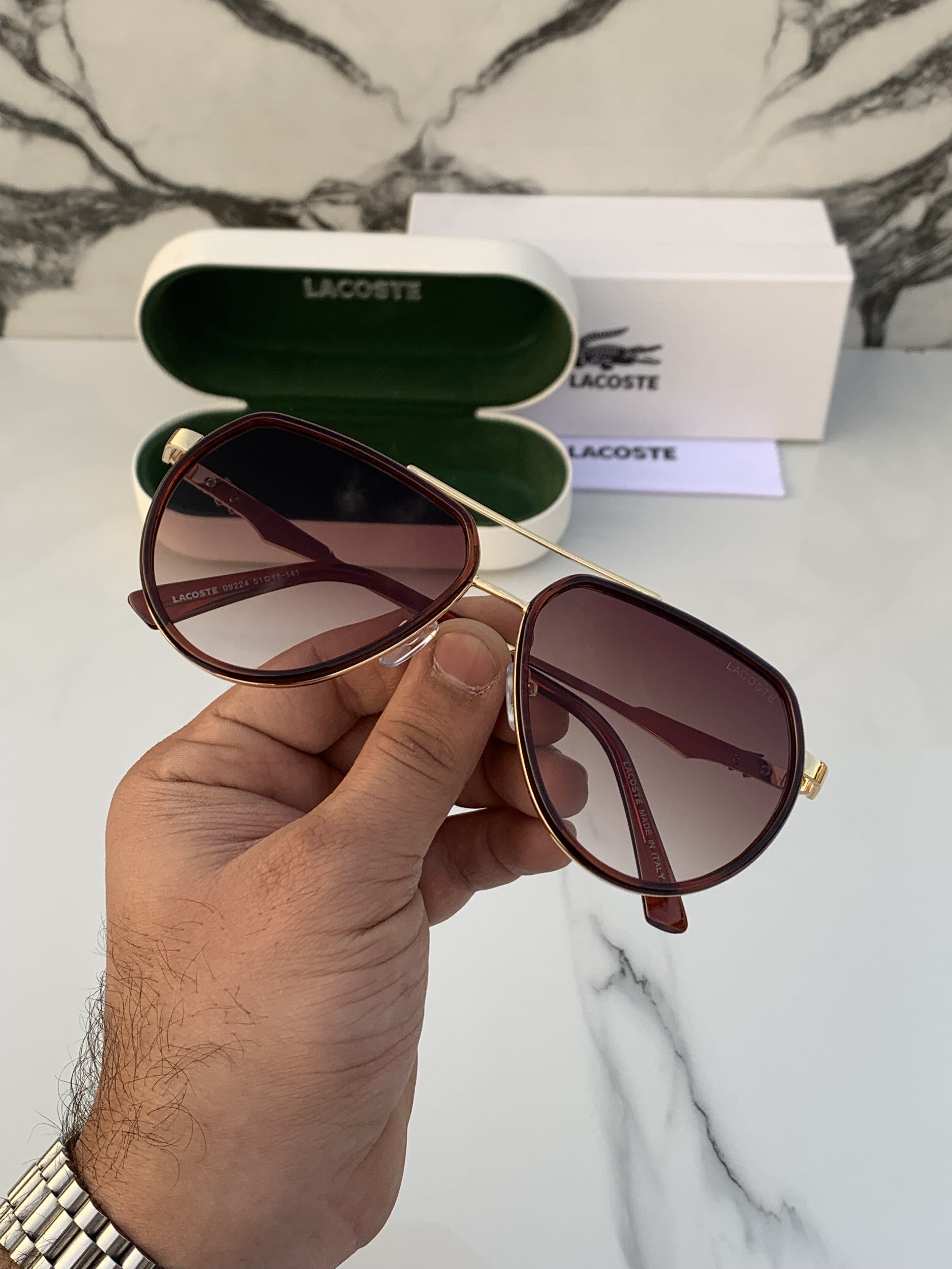 LACOSTE 9224 GOLD BROWN