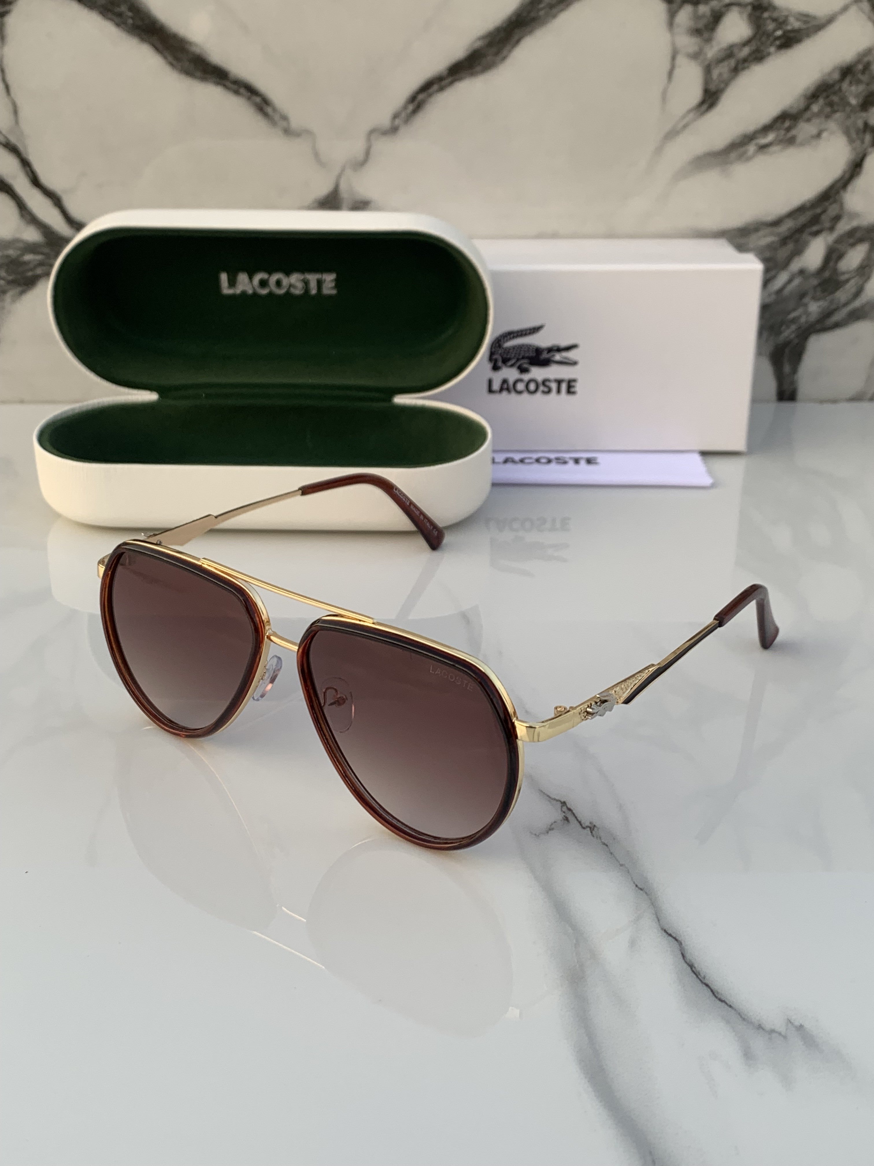 LACOSTE 9224 GOLD BROWN