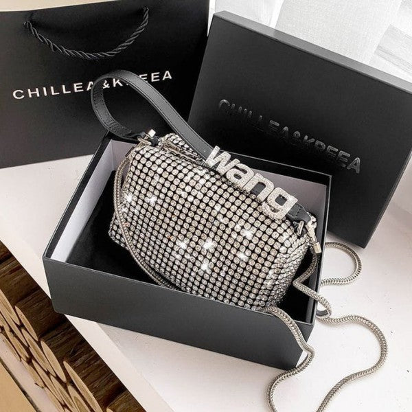 Alexander Wang Silver Ringtone Bag with Original Box and Accessories