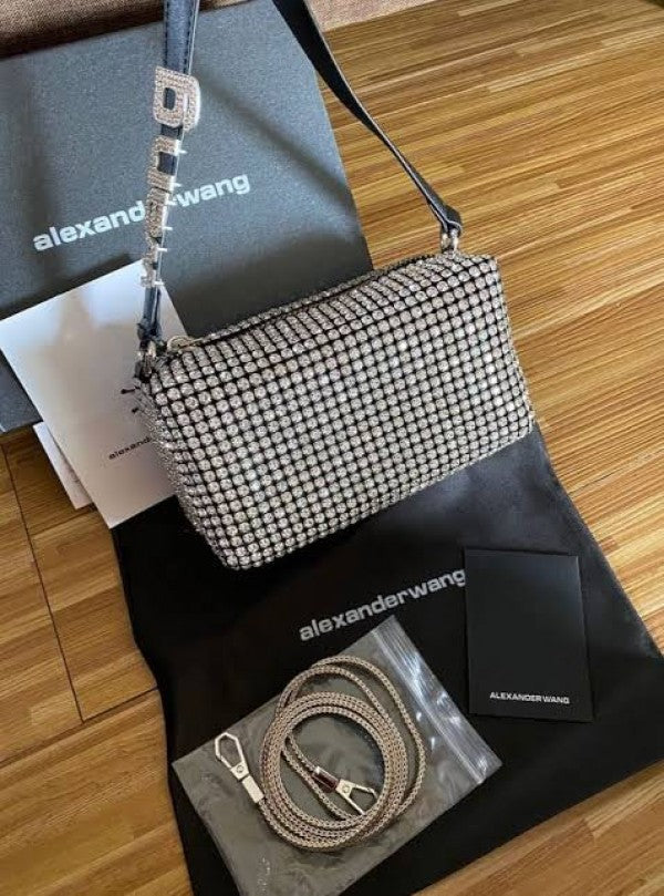 Alexander Wang Silver Ringtone Bag with Original Box and Accessories Lebrougesind