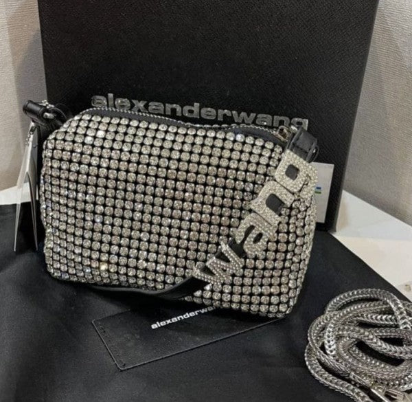 Alexander Wang Silver Ringtone Bag with Original Box and Accessories