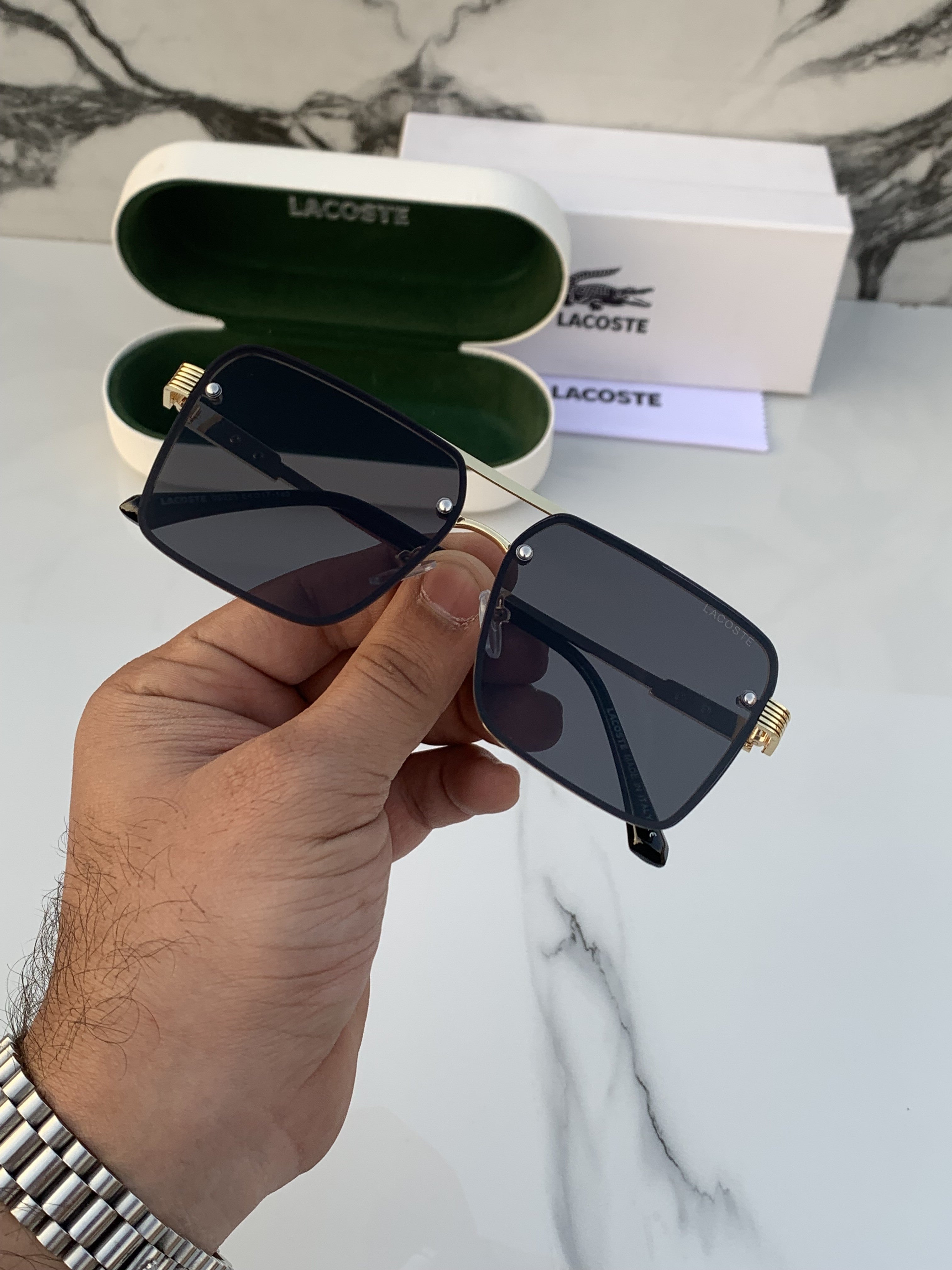 LACOSTE 9221 GOLD BLACK