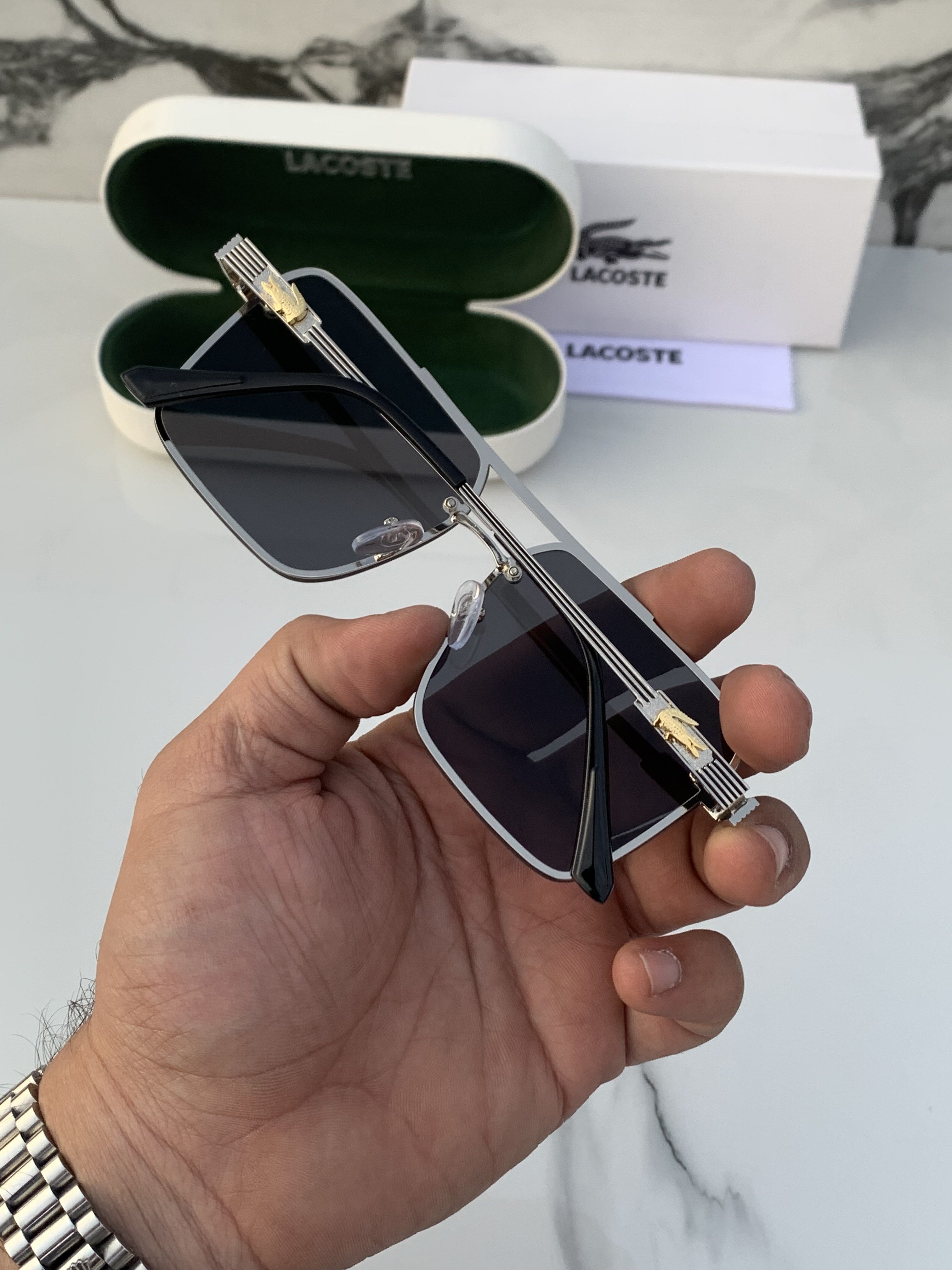 LACOSTE 9221 SILVER BLACK