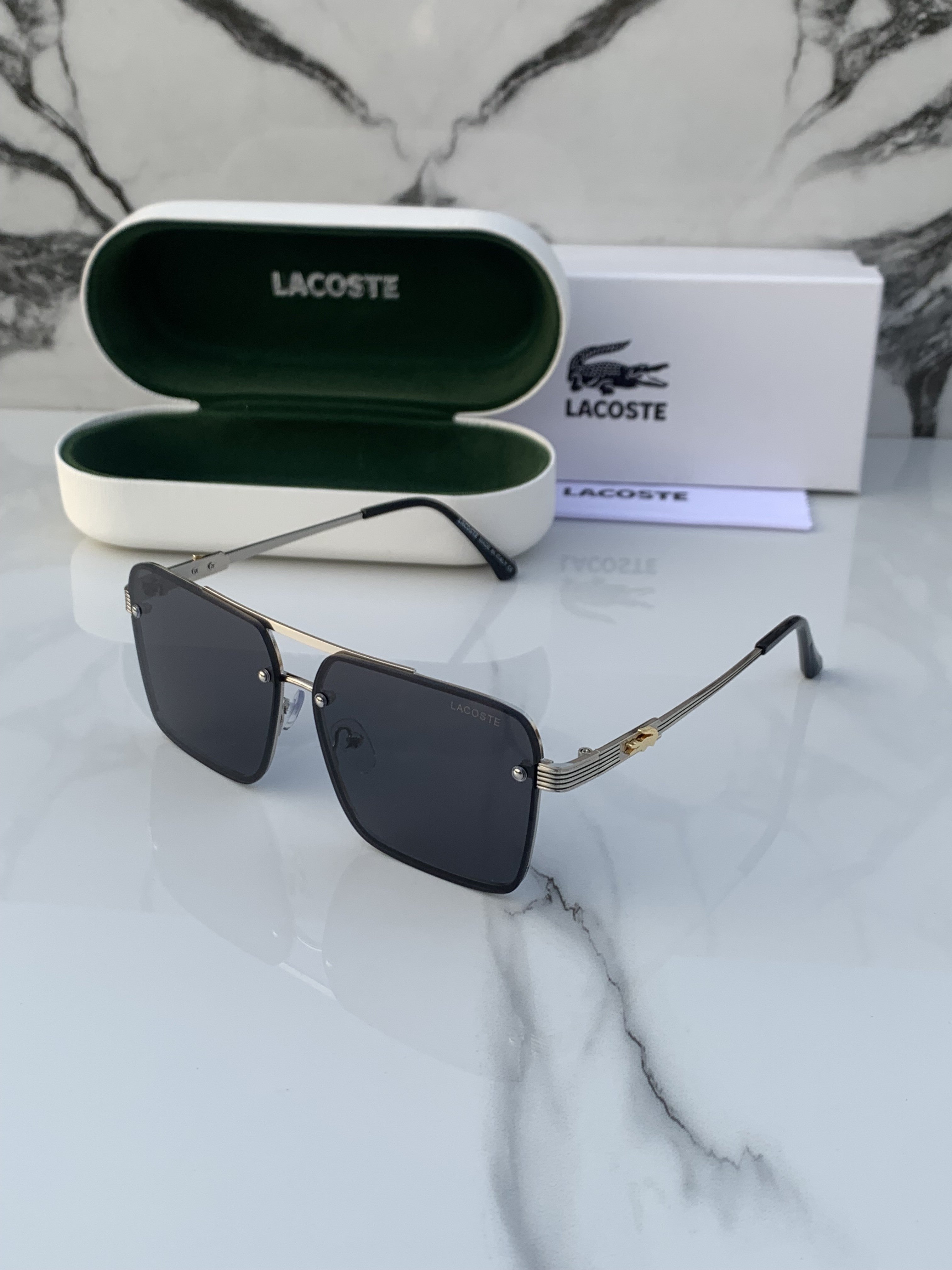 LACOSTE 9221 SILVER BLACK