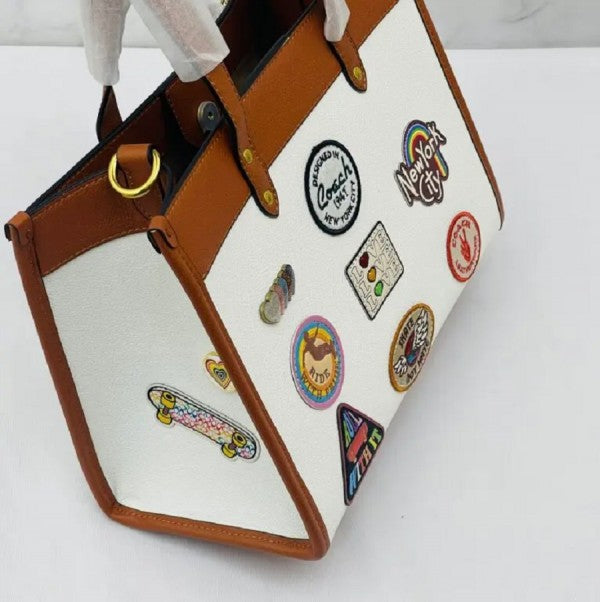 Coac_h Field Tote 30 Patches Premium Quality Bag With OG Box & Dust Bag