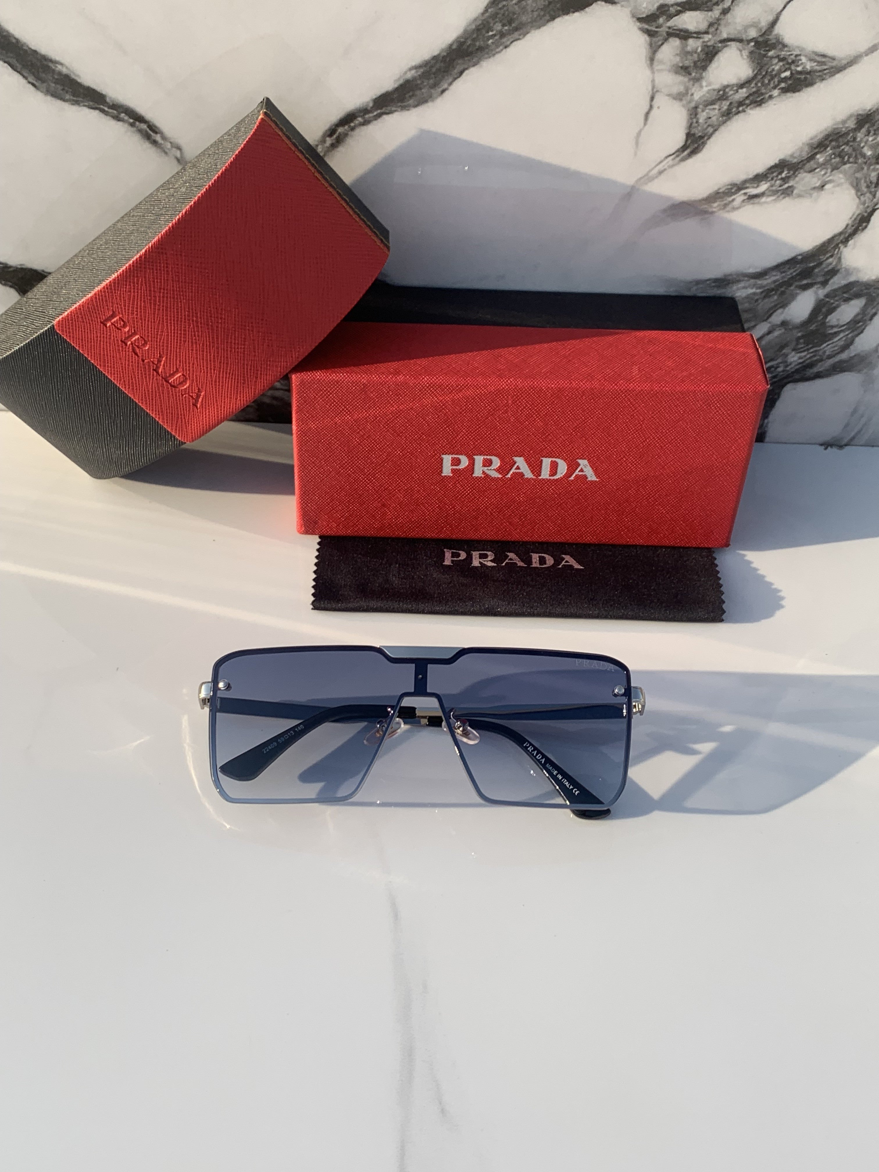 PRADA 22409 SILVER BLUE SHADED