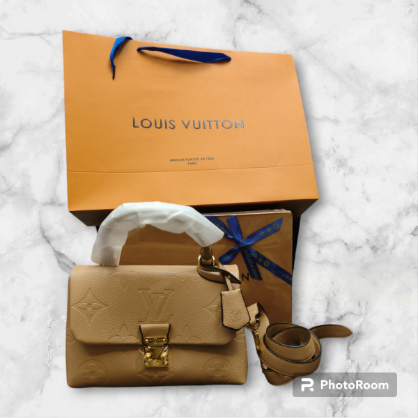 Louis Vuitton LV Madeline BB Handbag with LV Gift Box Carry Bag