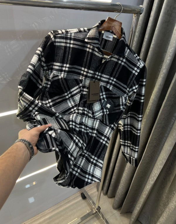 Burberry Black2 Checks Brushing Wollen Shirt