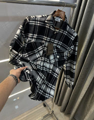 Burberry Black2 Checks Brushing Wollen Shirt