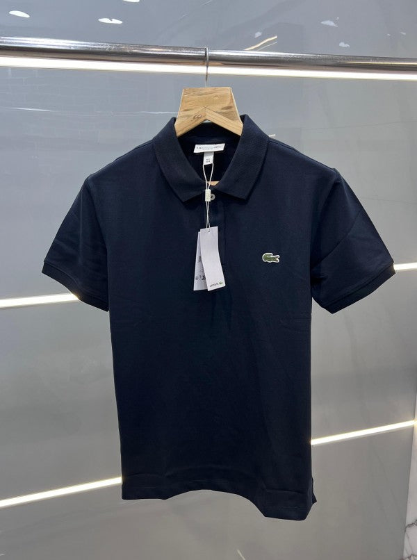 LACOSTE PREMIUM POLO T-SHIRT NAVY BLUE