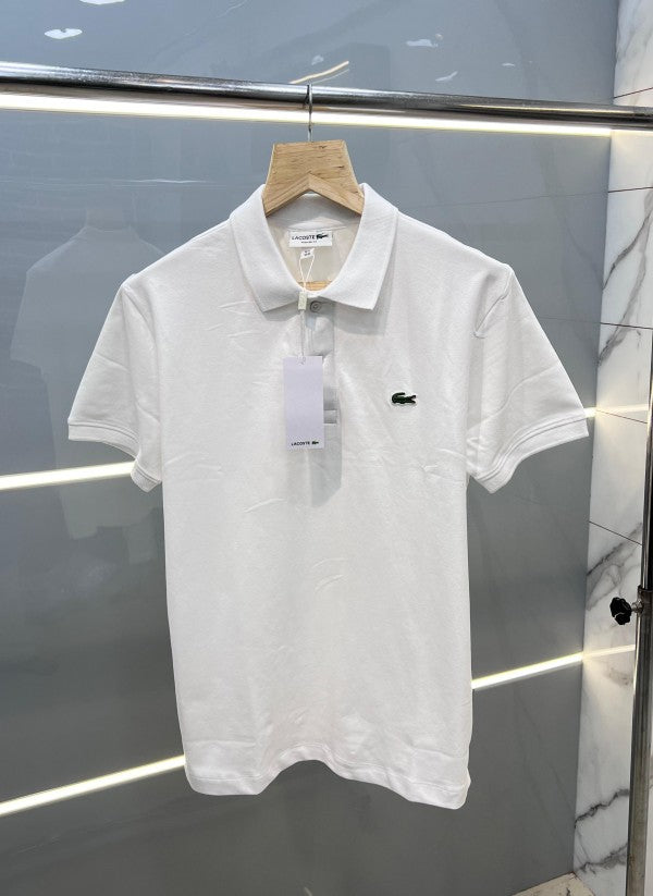 LACOSTE PREMIUM POLO T-SHIRT WHITE