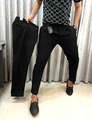 Zara Jet Black Korean Style Imported Premium Trouser