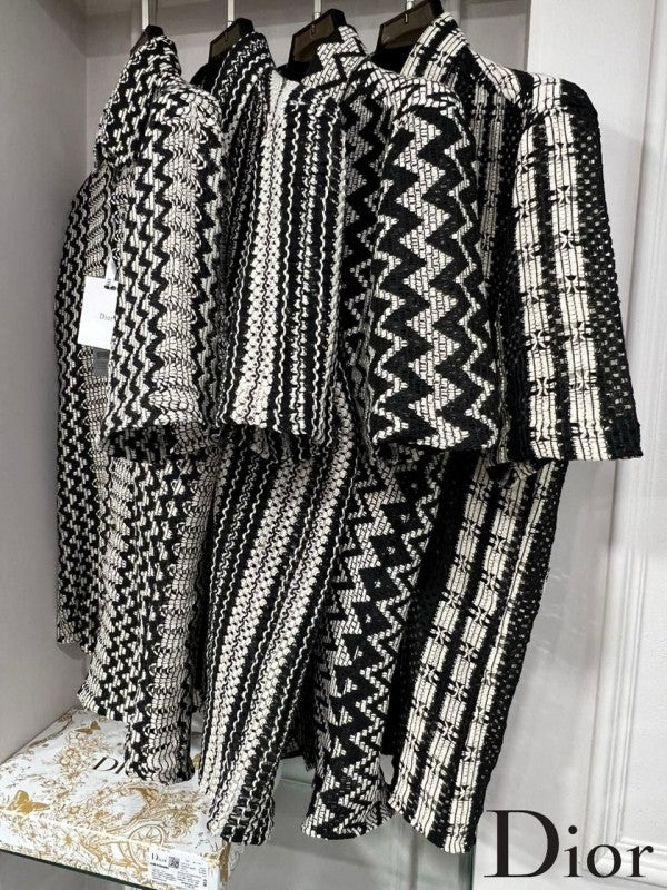 Christian Dior Black Designer Premium Crochet Shirt