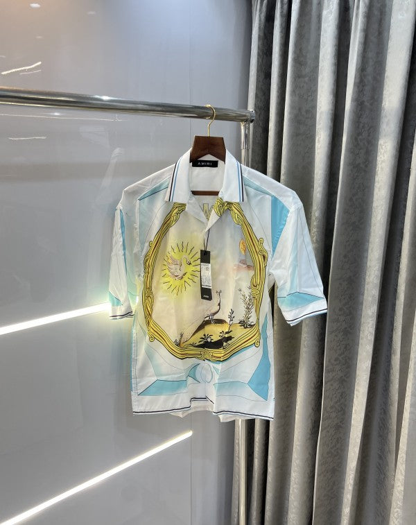 Amiri White All Over Printed Premium Shirt With Premium Box Packing