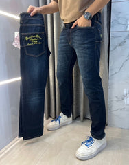 Christian Dior Blue Pocket Embroidery Work Imported Denim