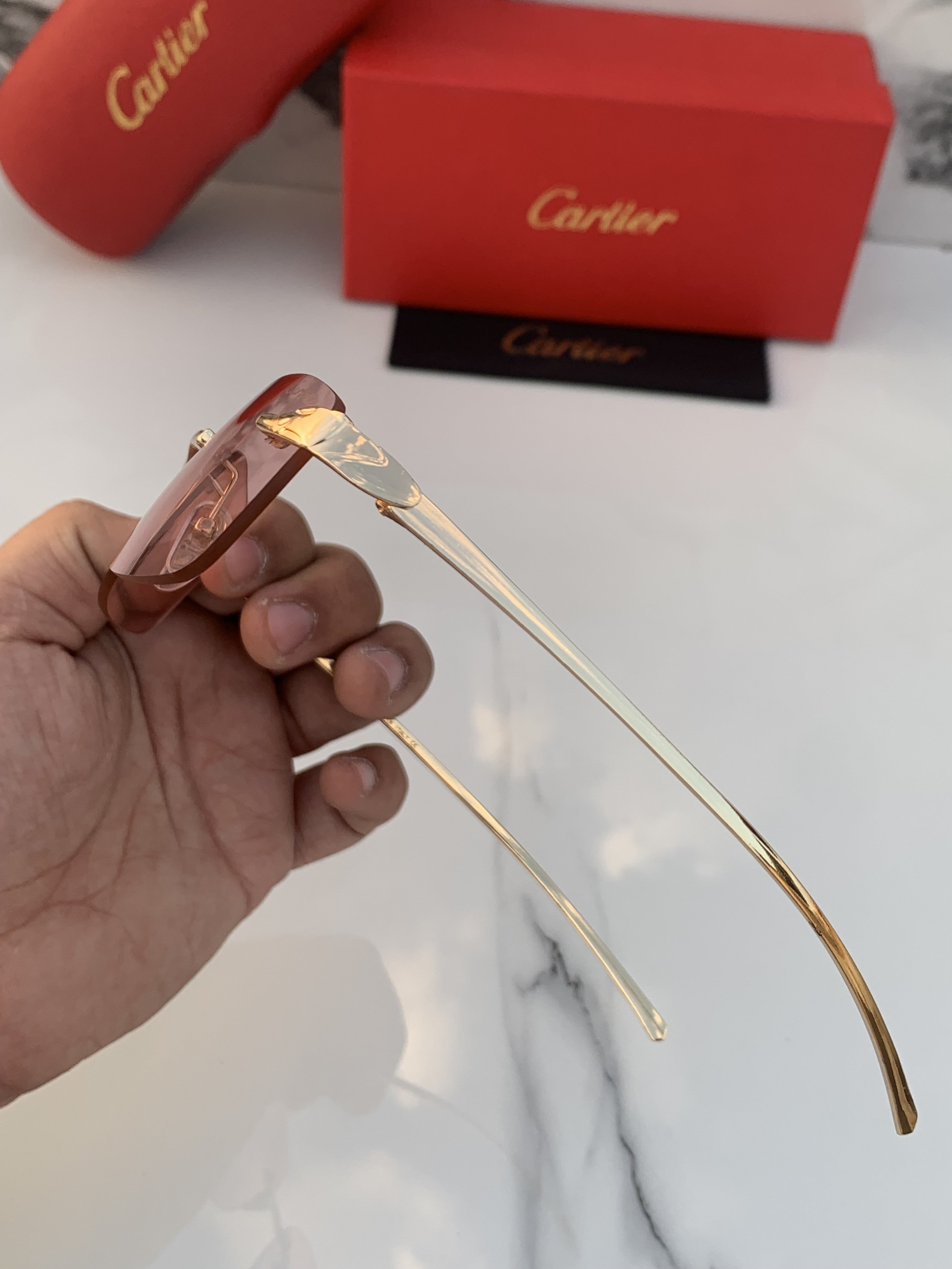 CARTIER FRAMELESS PINK CANDY