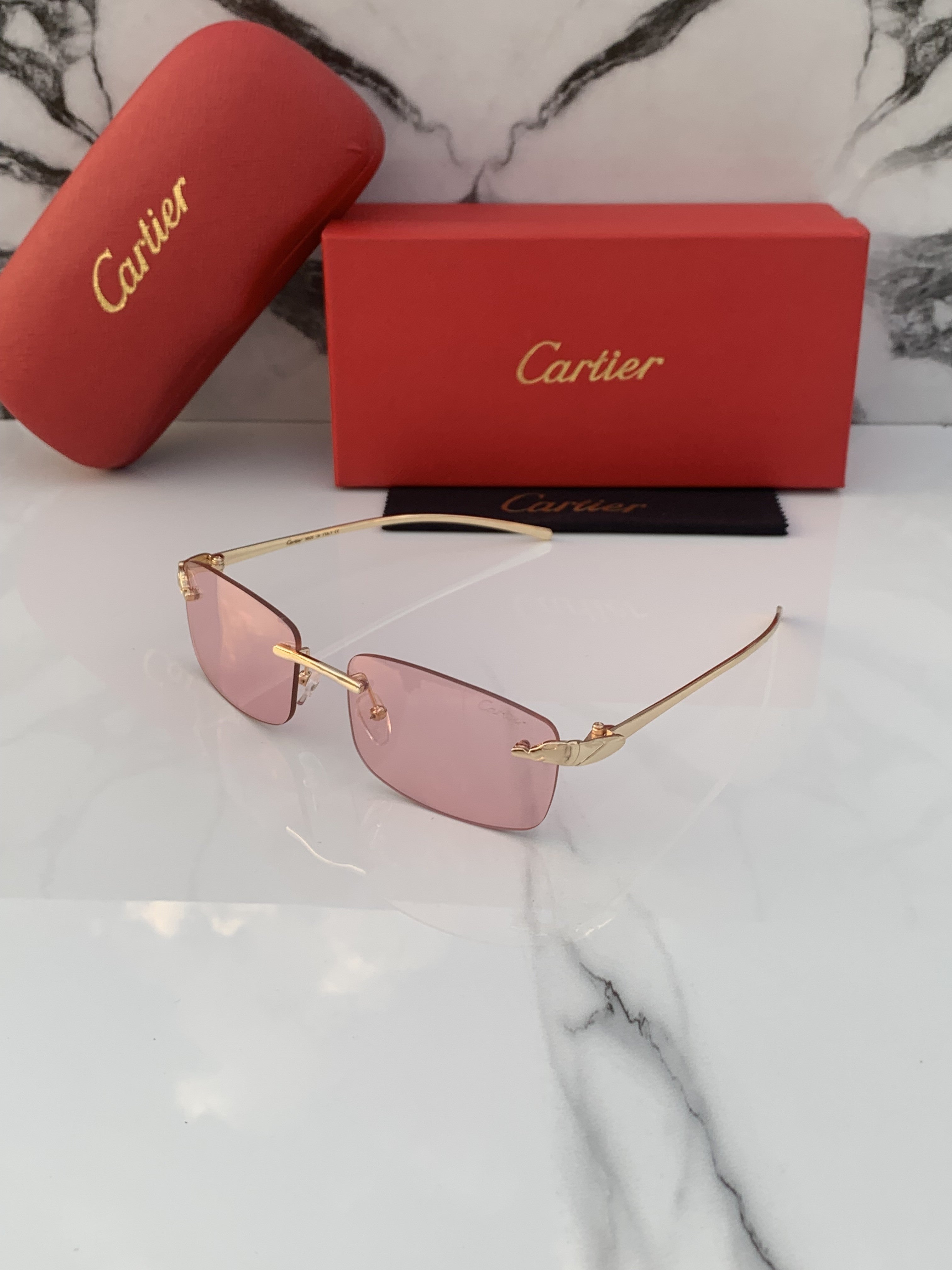 CARTIER FRAMELESS PINK CANDY