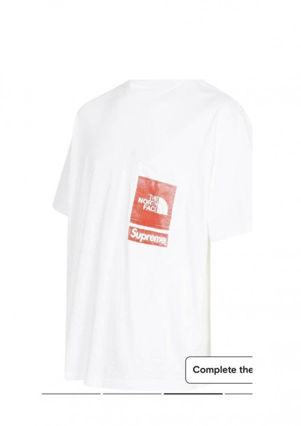 Supreme White Logo Print Imported Oversized T-Shirt