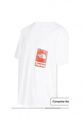 Supreme White Logo Print Imported Oversized T-Shirt