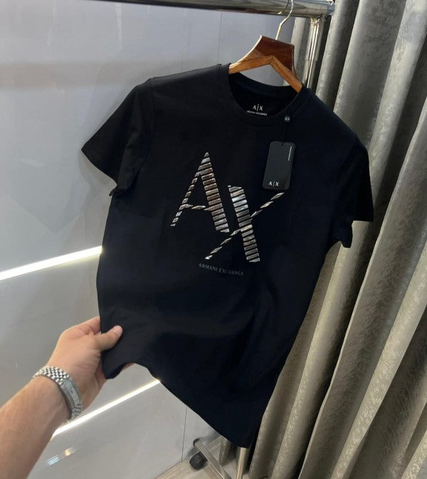 Armani Exchange Black Logo Print Imported T-Shirt